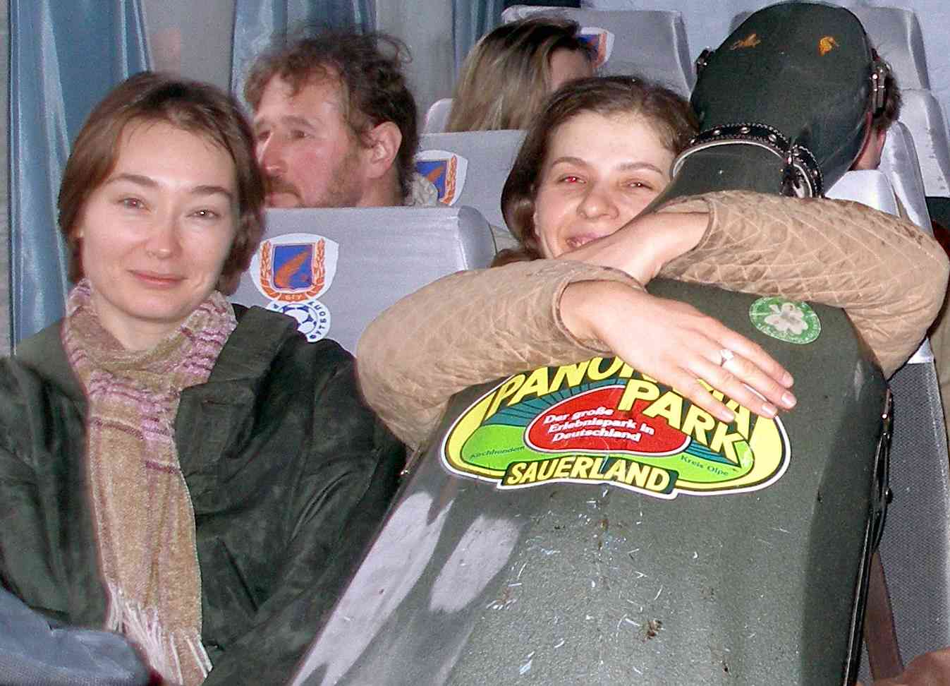Поездка Театра старинной музыки в Минск, 2006 год. Слева - Алиса Косьян, сзади - Андрей Кирсанов.